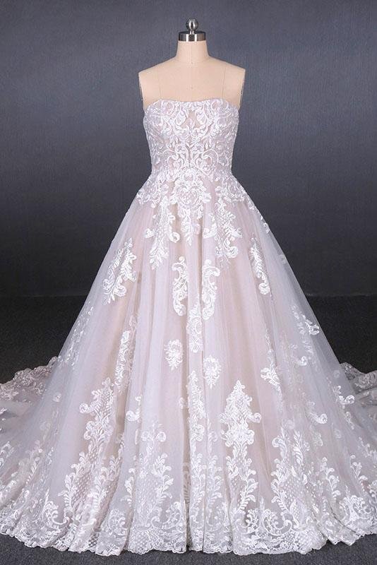 import placeholder for a line strapless lace appliques wedding 160220245 import placeholder for a line strapless lace appliques wedding 160220245