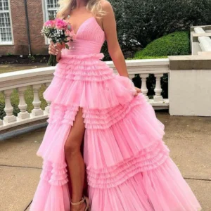Evening Dresses import placeholder for princess pink a line long spaghetti stra 160218922