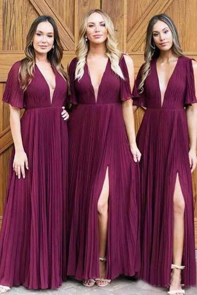 import placeholder for v neck short sleeve burgundy long bridms 160220742 import placeholder for v neck short sleeve burgundy long bridms 160220742