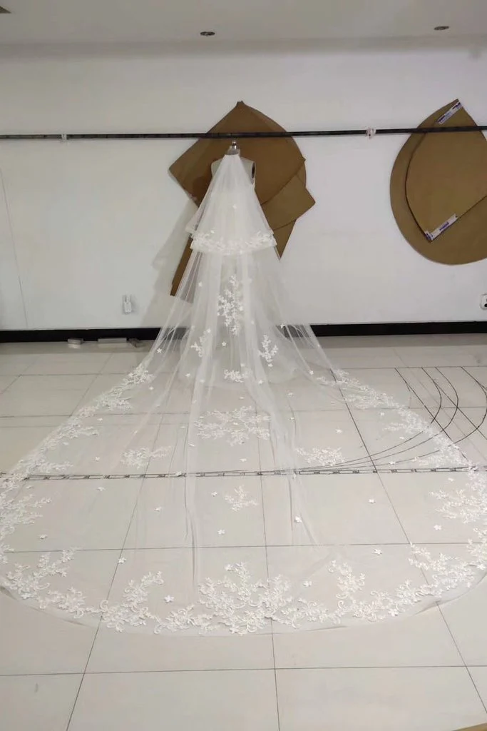 import placeholder for two tiers ivory lace appliqued tulle wed 160220781 import placeholder for two tiers ivory lace appliqued tulle wed 160220781