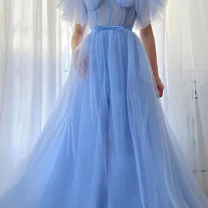 Evening Dresses import placeholder for fashionable a line sweetheart tulle prom 160218917