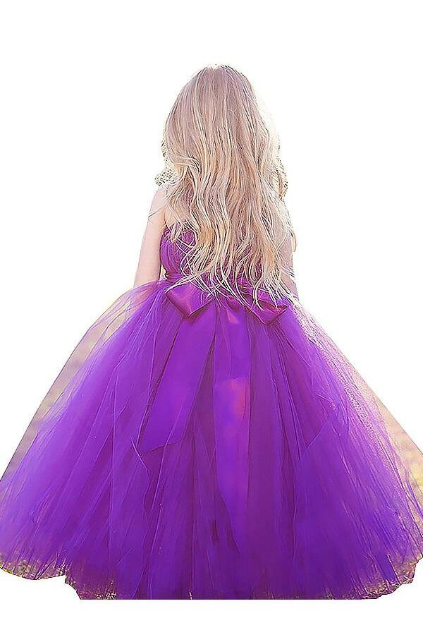 fuchsia ball gown straps sleeveless bowknot floor length tulle flower girl dress dm706 fuchsia ball gown straps sleeveless bowknot floor length tulle flower girl dress dm706