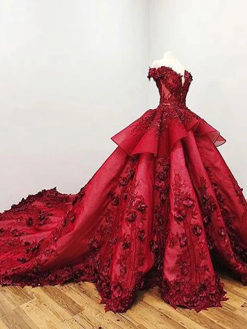 charming red ball appliques gown prom dress with beads, quinceanera dresses dmf37 charming red ball appliques gown prom dress with beads, quinceanera dresses dmf37