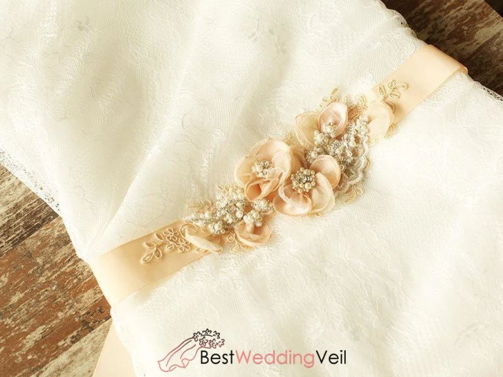 cute nude blush bridal sash floral lace rustic wedding belt bs16 cute nude blush bridal sash floral lace rustic wedding belt bs16