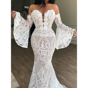 import placeholder for off white mermaid lace long sleeves prom 160219644