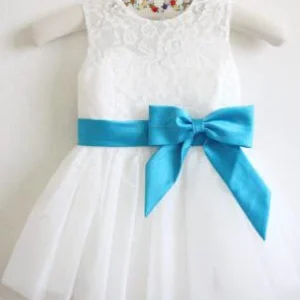 import placeholder for light ivory flower girl dress blue ribbo 160221138
