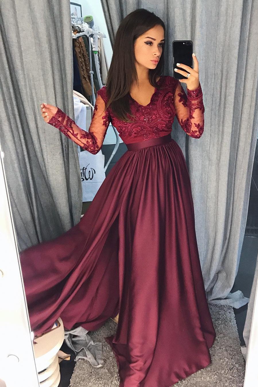 import placeholder for burgundy long sleeves v neck lace top a 160219935 import placeholder for burgundy long sleeves v neck lace top a 160219935