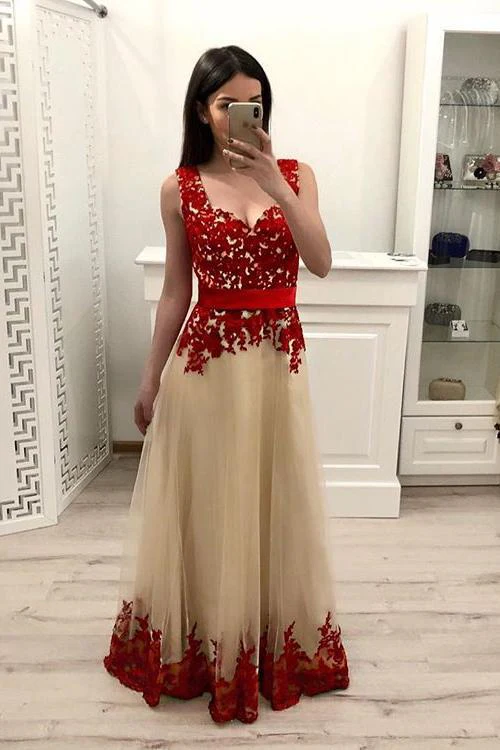 import placeholder for a line tulle long prom dress with red ap 160219806 import placeholder for a line tulle long prom dress with red ap 160219806
