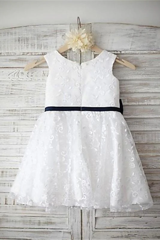 white a line scoop sleeveless bowknot floor length lace flower girl dresses dm725 white a line scoop sleeveless bowknot floor length lace flower girl dresses dm725