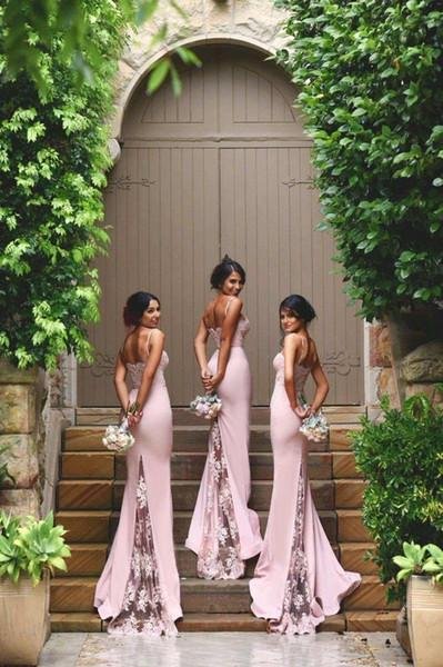 new arrival pink stunning spaghetti straps lace high quality mermaid long bridesmaid dresses dm345 new arrival pink stunning spaghetti straps lace high quality mermaid long bridesmaid dresses dm345
