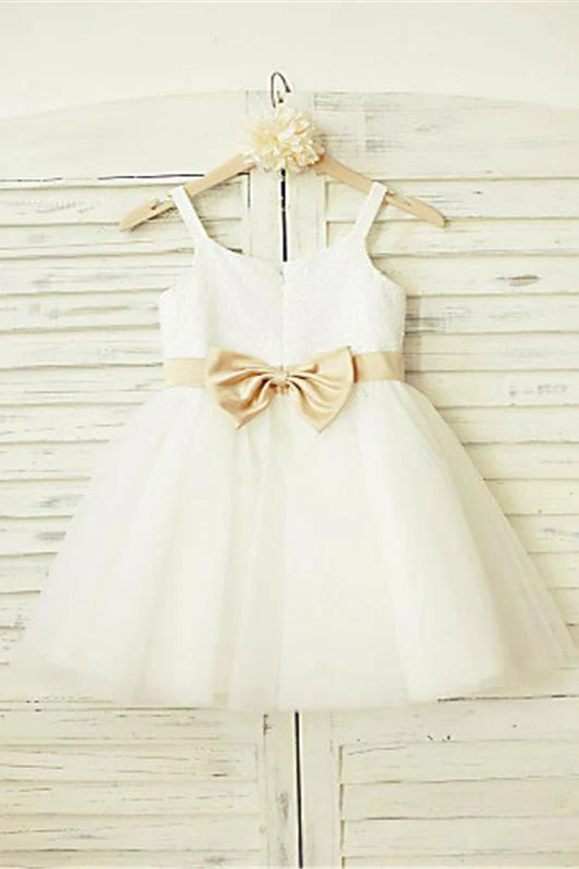 cute a line spaghetti straps sleeveless bowknot floor length tulle flower girl dresses dm719 cute a line spaghetti straps sleeveless bowknot floor length tulle flower girl dresses dm719