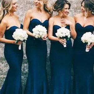 Wedding Party Dresses import placeholder for sweetheart mermaid navy blue bridmsmaid 160220757