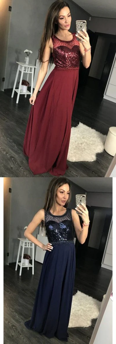 charming burgundy sequins a line sleeveless chiffon long prom dress dm861 charming burgundy sequins a line sleeveless chiffon long prom dress dm861