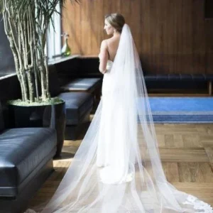 import placeholder for alencon lace partial applique long veil 160220925