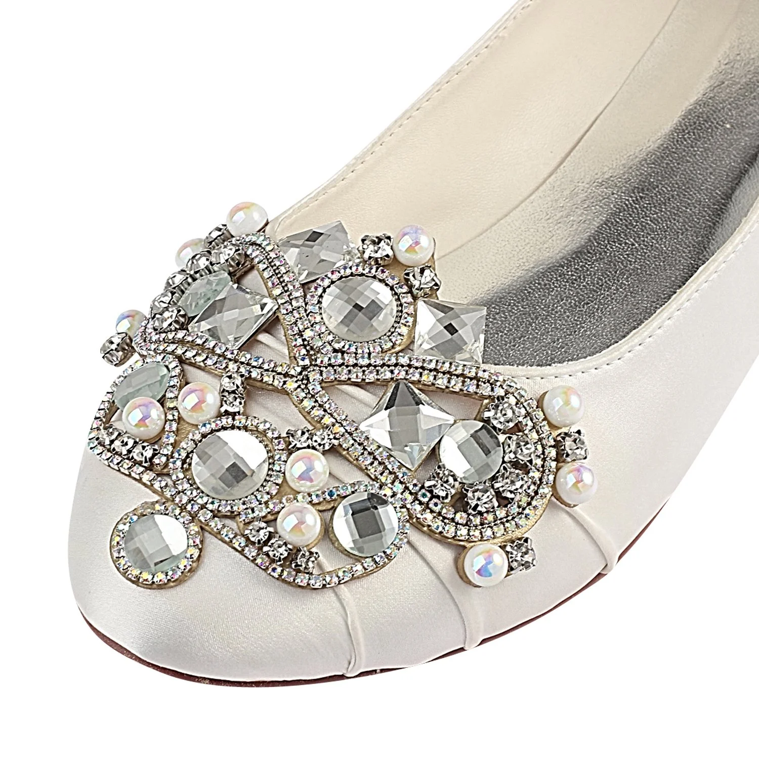 ivory flat beading wedding shoes, satin wedding party shoes for women l 930 ivory flat beading wedding shoes, satin wedding party shoes for women l 930