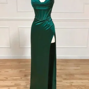 import placeholder for sheath column dark green sweetheart long 160219007