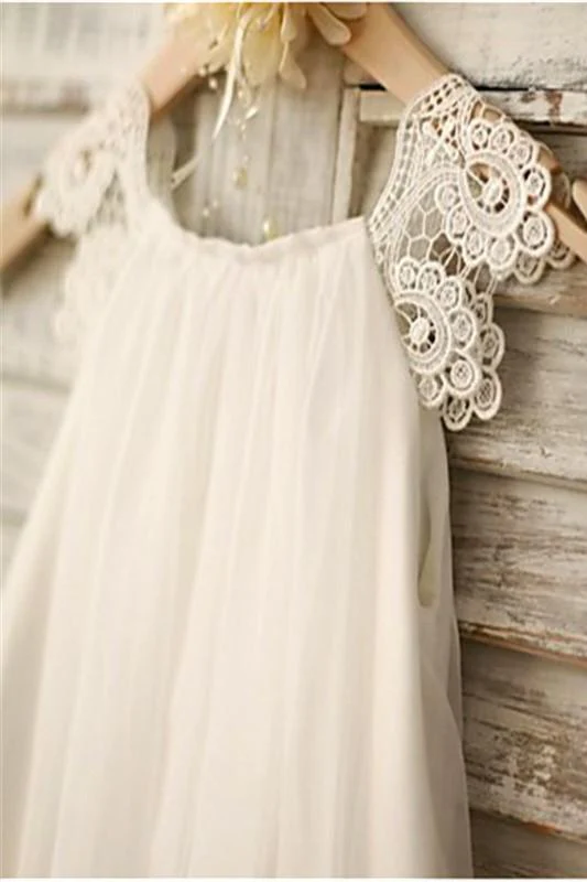 ivory a line scoop sleeveless chiffon floor length flower girl dresses dm716 ivory a line scoop sleeveless chiffon floor length flower girl dresses dm716