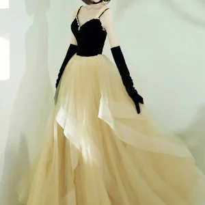 Evening Dresses import placeholder for black a line tulle long prom dresses spa 160218770