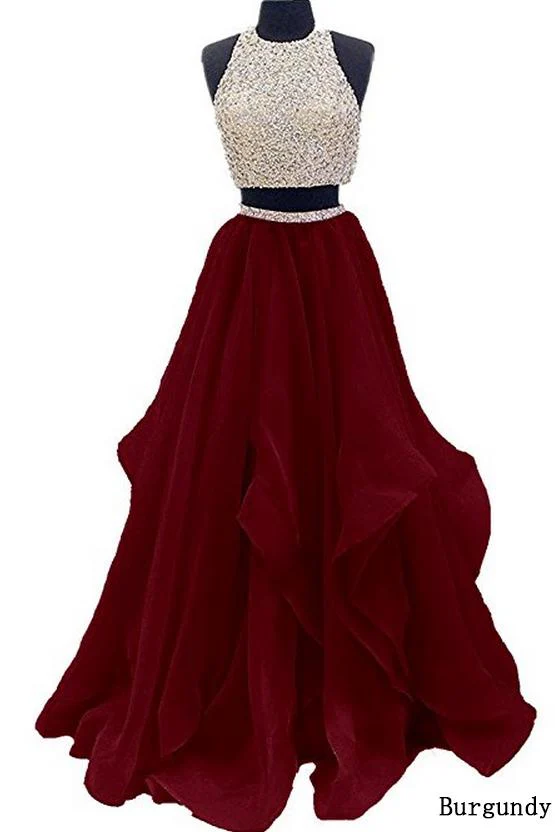 two piece floor length burgundy prom dress beaded open back evening gown dm603 two piece floor length burgundy prom dress beaded open back evening gown dm603