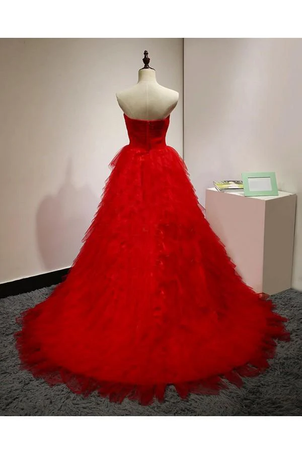 chic sweetheart a line zipper back red ruffles cheap long prom dress dmg22 chic sweetheart a line zipper back red ruffles cheap long prom dress dmg22