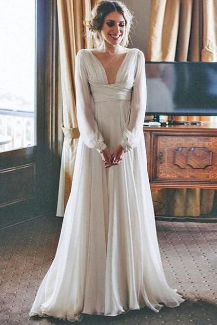 import placeholder for a line v neck long sleeves floor length 160220377 import placeholder for a line v neck long sleeves floor length 160220377