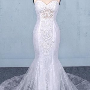import placeholder for mermaid spaghetti straps lace wedding dr 160220247