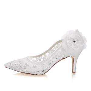 Accessories import placeholder for princess ivory lace wedding shoes with f 160220786