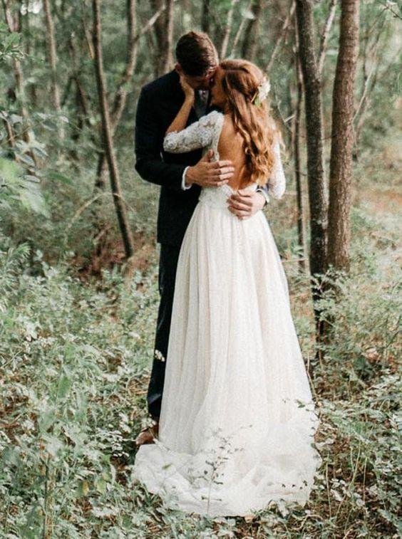 a line v neck half sleeves backless tulle wedding dresses with lace top dmm85 a line v neck half sleeves backless tulle wedding dresses with lace top dmm85