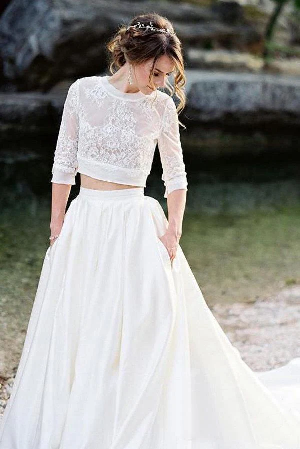 import placeholder for ivory lace top two pieces wedding dresse 160220193 import placeholder for ivory lace top two pieces wedding dresse 160220193