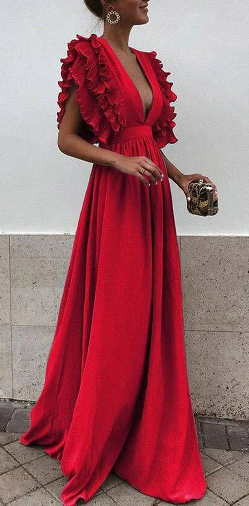 boho colorful v neck a line cheap bridesmaid dress, long modest dresses dmh12 boho colorful v neck a line cheap bridesmaid dress, long modest dresses dmh12
