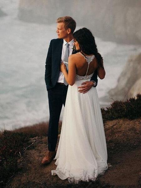 spaghetti strap beaded ivory chiffon v neck long cheap wedding dresses dmh70 spaghetti strap beaded ivory chiffon v neck long cheap wedding dresses dmh70