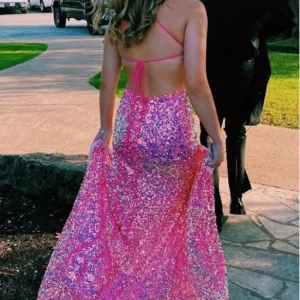 import placeholder for elegant pink slleveless sequin prom dres 160219573