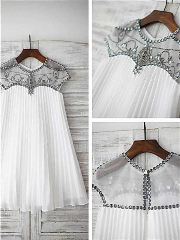 chiffon a line scoop cap sleeves beading floor length flower girl dresses dm727 chiffon a line scoop cap sleeves beading floor length flower girl dresses dm727