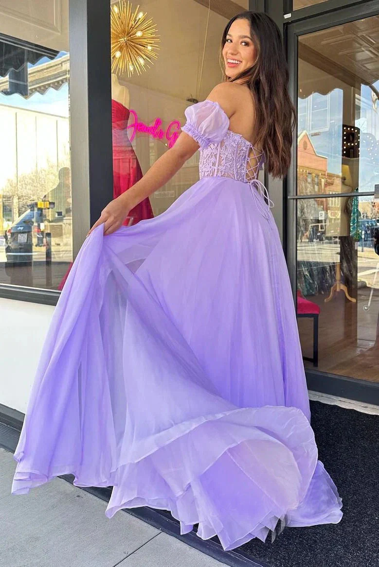 charming a line sweetheart lavender chiffon prom dresses with lace dmp287 charming a line sweetheart lavender chiffon prom dresses with lace dmp287