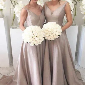 Wedding Party Dresses import placeholder for silver long a line taffeta bridmsmaid dr 160221152