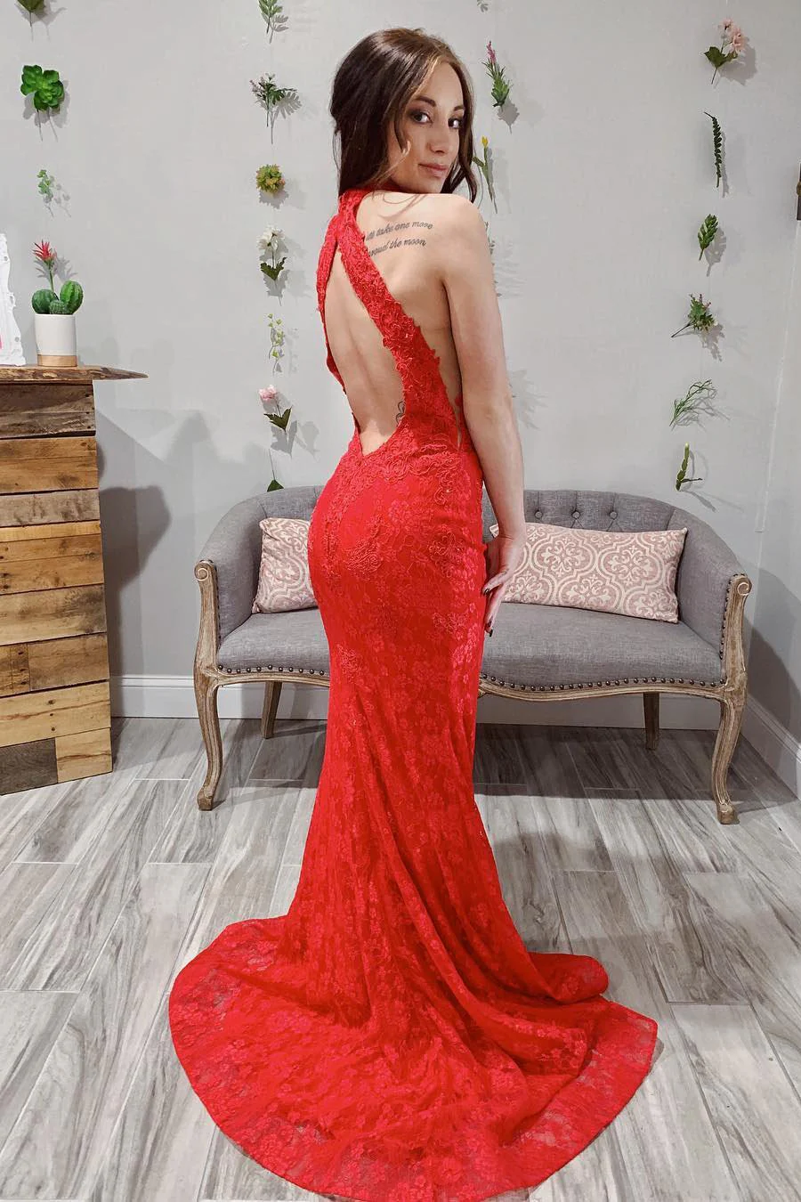red lace sheath open back prom dress, mermaid evening dresses dmj44 red lace sheath open back prom dress, mermaid evening dresses dmj44