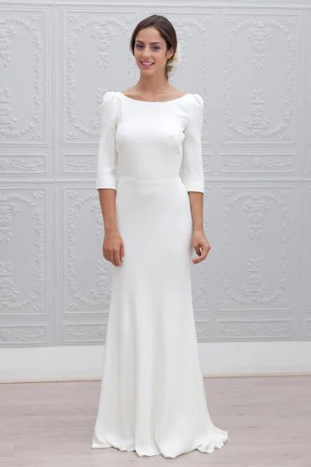 import placeholder for simple sheath bateau backless 3 4 sleeve 160220412 import placeholder for simple sheath bateau backless 3 4 sleeve 160220412