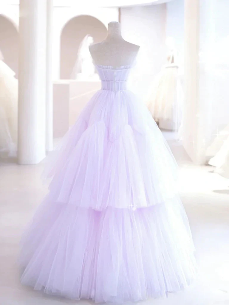 a line tulle strapless long prom dresses, princess formal evening dresses dmp341 a line tulle strapless long prom dresses, princess formal evening dresses dmp341