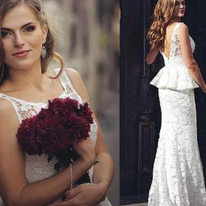 import placeholder for romantic sheath backless lace wedding dr 160219897