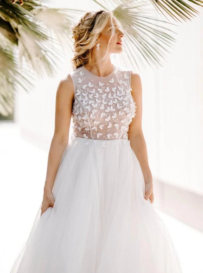 a line crew floor length simple wedding dress with appliques dmm28 a line crew floor length simple wedding dress with appliques dmm28