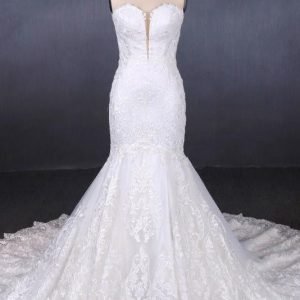 Wedding Dresses import placeholder for sweetheart mermaid lace appliques buttom 160220282