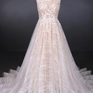 Wedding Dresses import placeholder for a line lace sleeveless elegant wedding d 160220276