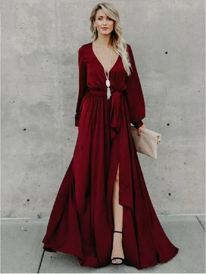 a line burgundy long prom dresses long sleeve simple cheap evening dress dmr56 a line burgundy long prom dresses long sleeve simple cheap evening dress dmr56