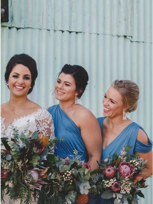 sheath v neck cold shoulder floor length blue ruched bridesmaid dress dmr32 sheath v neck cold shoulder floor length blue ruched bridesmaid dress dmr32