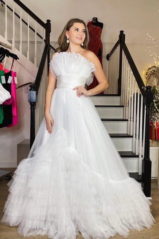 princesss a line strapless white prom dresses, sexy graduation school party gown dmp299 princesss a line strapless white prom dresses, sexy graduation school party gown dmp299