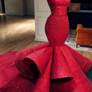 import placeholder for charming mermaid red lace long beading p 160218573