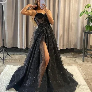 Home import placeholder for a line black long lace appliques prom dr 160218792