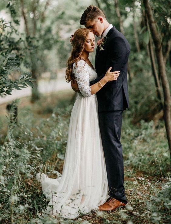 a line v neck half sleeves backless tulle wedding dresses with lace top dmm85 a line v neck half sleeves backless tulle wedding dresses with lace top dmm85