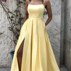 Evening Dresses import placeholder for simple a line satin spaghetti straps sle 160218985