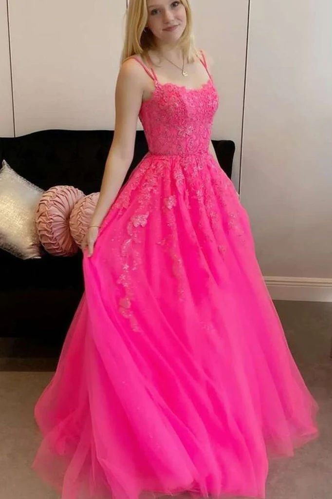 import placeholder for hot pink a line tulle lace appliques lon 160219300 import placeholder for hot pink a line tulle lace appliques lon 160219300